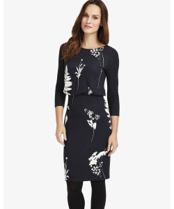 Phase Eight Conway Print Dress Navy/Ivory Dresses