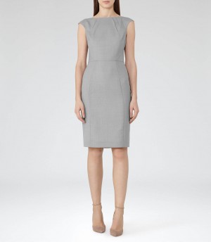 Reiss Kent Dress Grey Tailored Dress