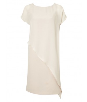 Jacques Vert Plain Crepe Dress Mid Neutral Dresses