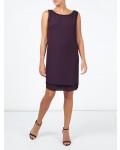 Jacques Vert Embellished Neck Dress Dark Purple Dresses, Jacques Vert Item No.10044284