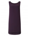 Jacques Vert Embellished Neck Dress Dark Purple Dresses 10044284 | jacquesvertdressuk.com