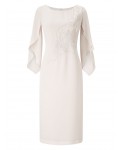 Jacques Vert Embroidered Tunic Dress Mid Neutral Dresses 10045068 | jacquesvertdressuk.com