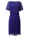 Jacques Vert Floating Bodice Lace Dress Mid Blue Dresses 10045161 | jacquesvertdressuk.com