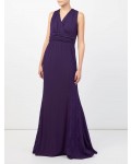 Jacques Vert Lace And Jersey Maxi Dress Mid Purple Dresses