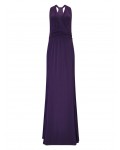 Jacques Vert Lace And Jersey Maxi Dress Mid Purple Dresses 10044113 | jacquesvertdressuk.com