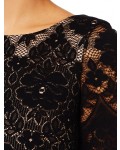 Jacques Vert Lace Contrast Shift Dress Multi Black Dresses