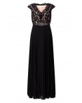 Jacques Vert Lace Top Plisse Maxi Dress Multi Black Dresses 10044046 | jacquesvertdressuk.com