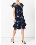 Jacques Vert Layers Soft Print Dress Multi Navy Dresses, Jacques Vert Item No.10044778