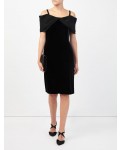 Jacques Vert Off The Shoulder Velvet Dress Black Dresses, Jacques Vert Item No.10044316