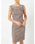 Jacques Vert Petite Lace Cape Dress Mid Brown Dresses