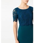Jacques Vert Petite Lace Layered Dress Dark Blue Dresses