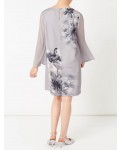 Jacques Vert Petite Split Sleeve Tunic Multi Grey Dresses