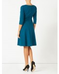 Jacques Vert Ponte Fit And Flare Dress Dark Green Dresses
