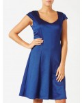 Jacques Vert Ponte Prom Dress Bright Blue Dresses