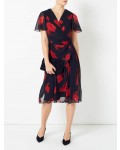 Jacques Vert Poppy Print Soft Dress Multi Navy Dresses, Jacques Vert Item No.10044794