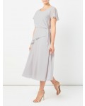 Jacques Vert Soft Tie Detail Dress Light Grey Dresses, Jacques Vert Item No.10045273