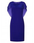 Jacques Vert Wrap Drape Cape Dress Mid Blue Dresses 10045268 | jacquesvertdressuk.com