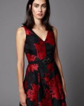 Phase Eight Aviana Floral Dress Black/Ruby Dresses