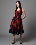 Phase Eight Black/Ruby Dresses Aviana Floral Dress | jacquesvertdressuk.com