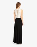 Bondia Full Length Dress | Black/Champagne  | Phase Eight
