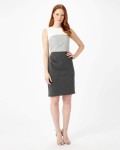 Phase Eight Grey/White Dresses Colour Block Dress | jacquesvertdressuk.com