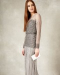 Enya Full Length Dress | Silver  | Phase Eight