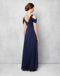 Renee Cold Shoulder Full Length Dress | Navy  | Phase Eight