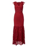 Phase Eight Sauvan Lace Full Length Dress Scarlet Dresses