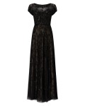 Phase Eight Schubert Lace Beaded Full Length Dress Black/Nude Dresses