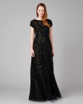 Phase Eight Black/Nude Dresses Schubert Lace Beaded Full Length Dress | jacquesvertdressuk.com