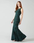 Shannon Layered Full Length Dress | Emerald  | Phase Eight