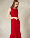 Shannon Layered Full Length Dress | Rouge  | Phase Eight