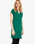 Phase Eight Green Dresses Vivian V-Neck Tunic Dress | jacquesvertdressuk.com