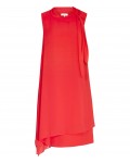 Reiss Aries Cherry Red Tie-Neck Dress 29727265,Reiss TIE-NECK DRESSES