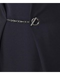 Reiss Baye Night Navy Chain-Detail Dress