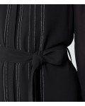 Reiss Cairn Black Long-Sleeved Shift Dress