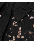 Reiss Carda Black Lace Shirt Dress