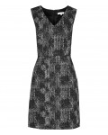 Reiss Enni Black/off White Jacquard Fit And Flare Dress 29915820,Reiss JACQUARD FIT AND FLARE DRESSES