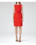 Reiss Erica Cherry Twist-Front Dress 29907864 | jacquesvertdressuk.com