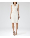 Reiss Eris Off White Lace Dress 29722601 | jacquesvertdressuk.com