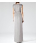 Reiss Hera Soft Grey Belted Gown
