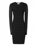 Reiss Jenkins Black Knitted Long-Sleeved Dress 29901020,Reiss KNITTED LONG-SLEEVED DRESSES
