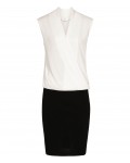Reiss Layla Black/off White Knitted Wrap Dress 29901520,Reiss KNITTED WRAP DRESSES