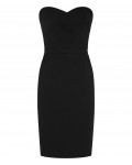 Reiss Sabbia Black Strapless Plisse-Detail Dress 29832120,Reiss STRAPLESS PLISSE-DETAIL DRESSES