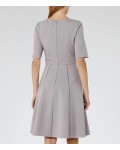 Reiss Tianna Chromatic Blue Fit And Flare Dress