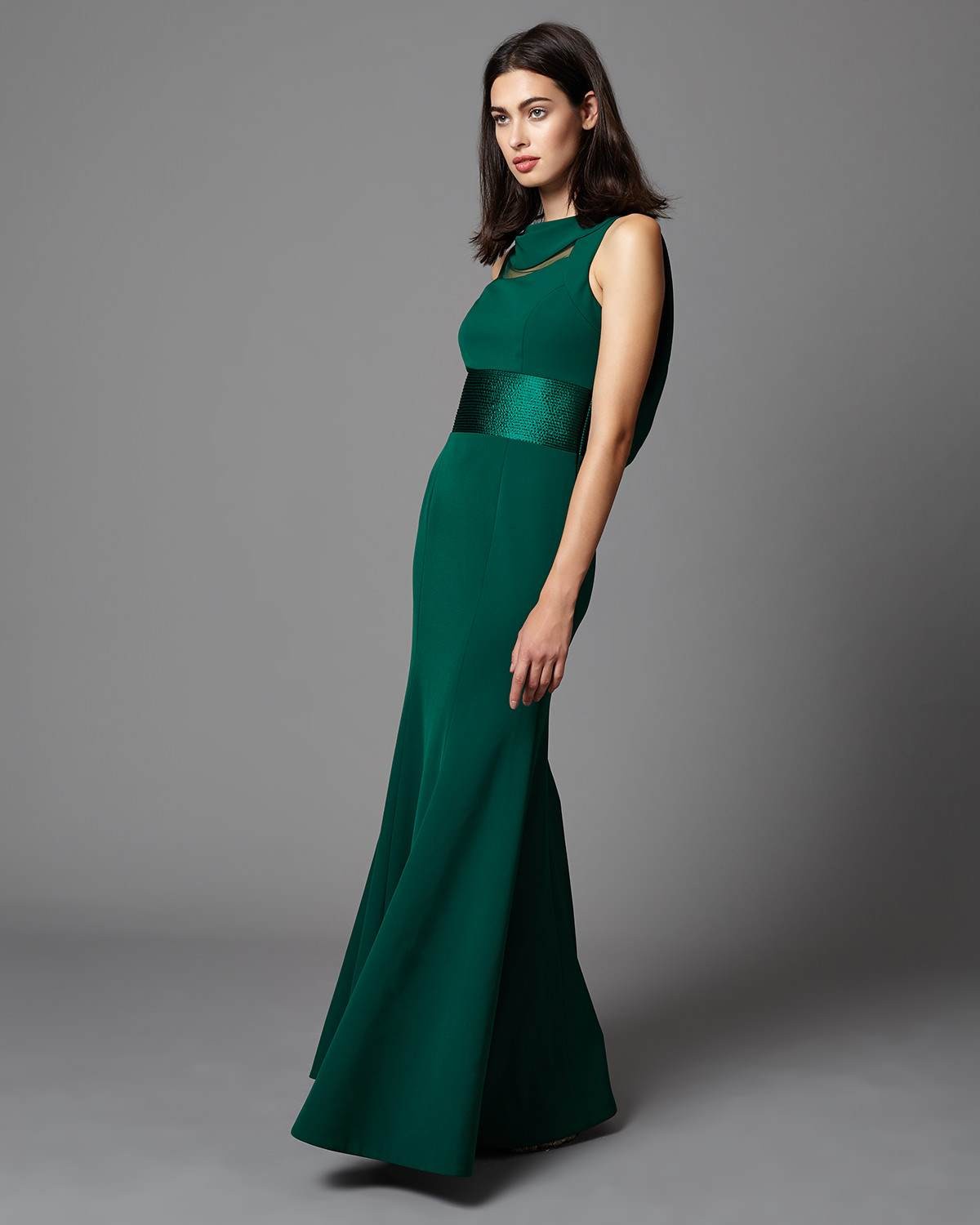 Phase Eight Emerald Dresses Alyssa Corded Full Length Dress
