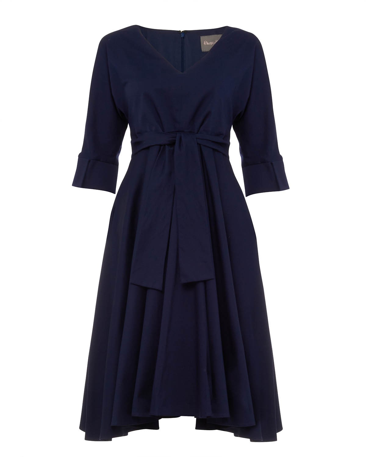 Phase Eight Navy Dresses Taylor Tie Front Dress