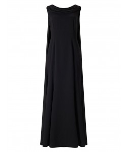 Jacques Vert Drape Cape Maxi Dress Black Dresses