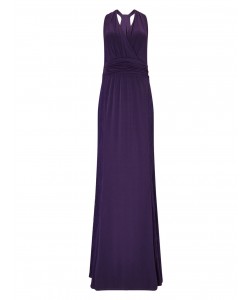 Jacques Vert Lace And Jersey Maxi Dress Mid Purple Dresses
