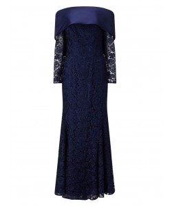 Jacques Vert Lorcan Luxury Lace Dress Navy Dresses
